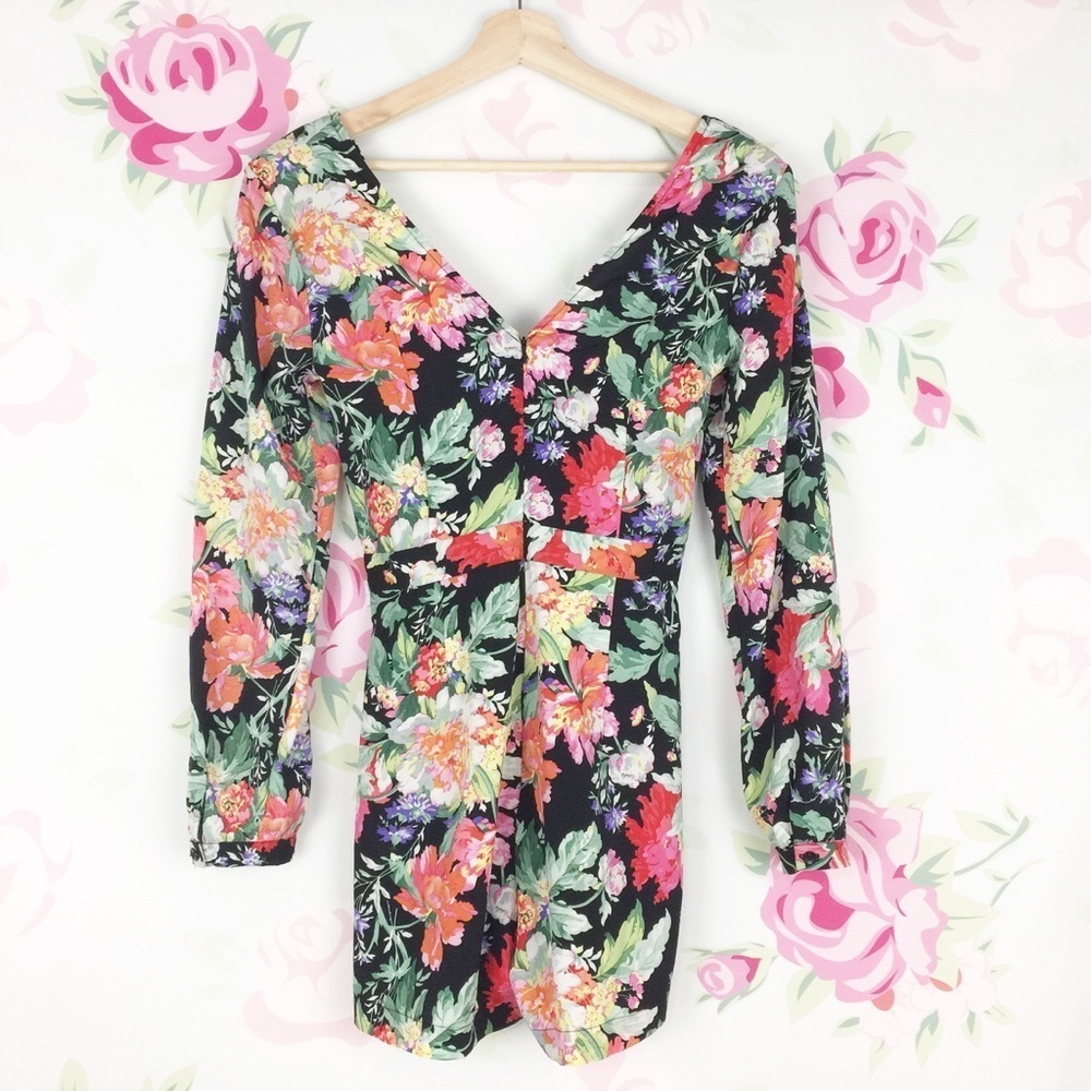 NEW Forever 21 Black Floral Romper S - Picture 4 of 7